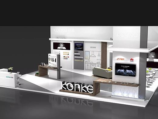 智能家电展位展会展台展览工装家装快闪店3d效果图设计