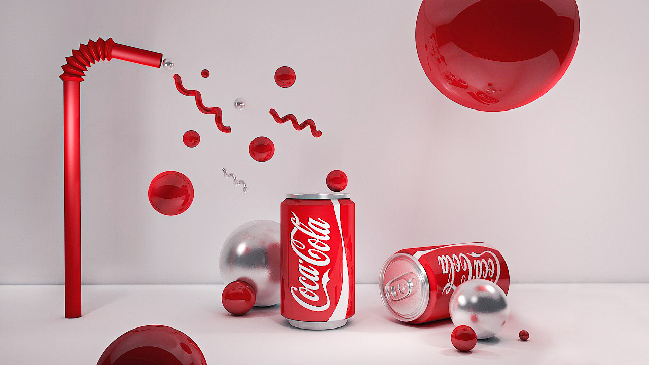 C4D练习 可口可乐 卡通人物