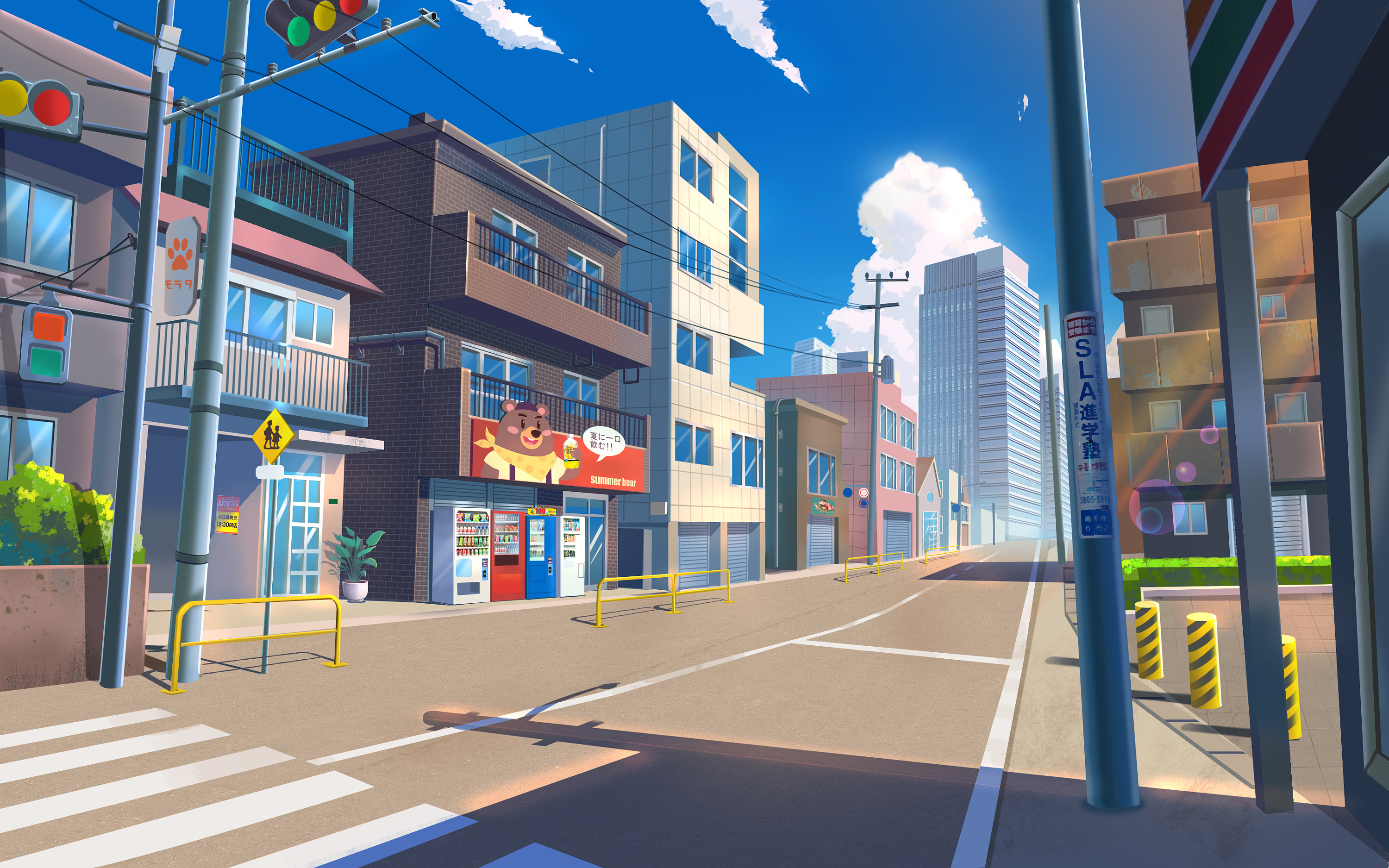 日本动漫街道场景壁纸图片