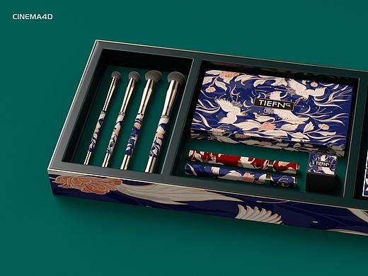 C4D 化妆品套装渲染