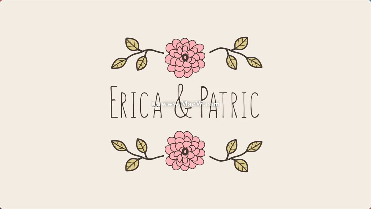 fcpx插件:浪漫有趣卡通手绘花朵标题模板