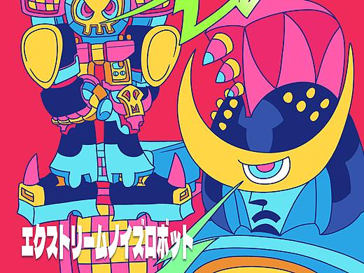 原创插画/魔人战队1/3 狂躁的失真-合金色