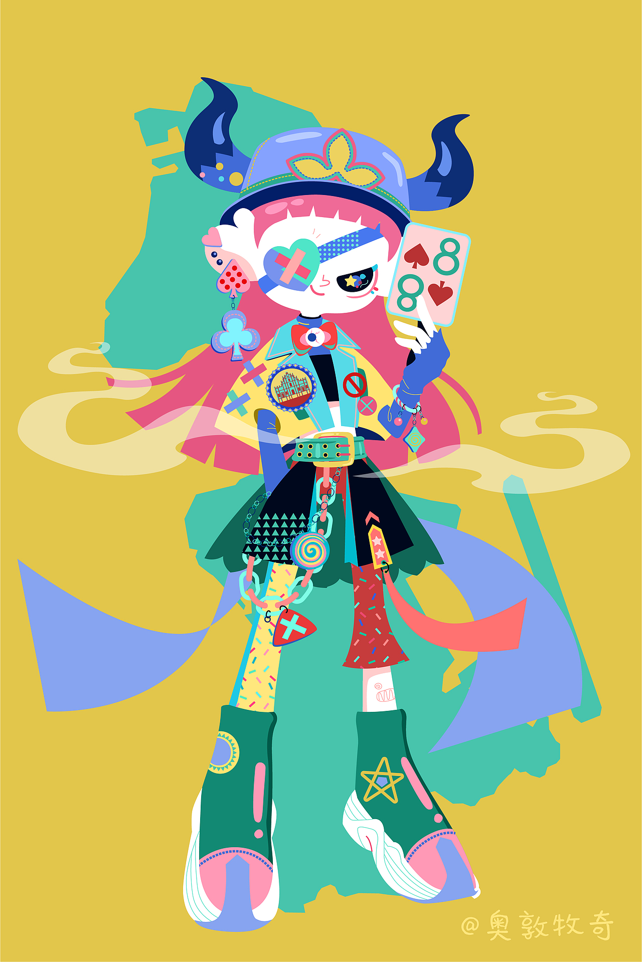 2021年最“牛”34只小姐姐（图ZMjM3Mzc5MjMy） - 艺术插画 - 站酷设计师牧奇呀原创素材 - 站酷ZCOOL