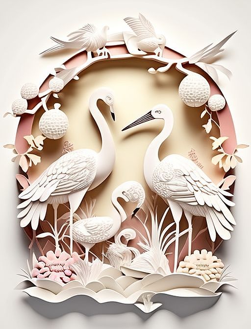 中国风仙鹤（图ZMzM3ODkwMTE2） - AI作品 - 站酷设计师Z20526385原创素材 - 站酷ZCOOL