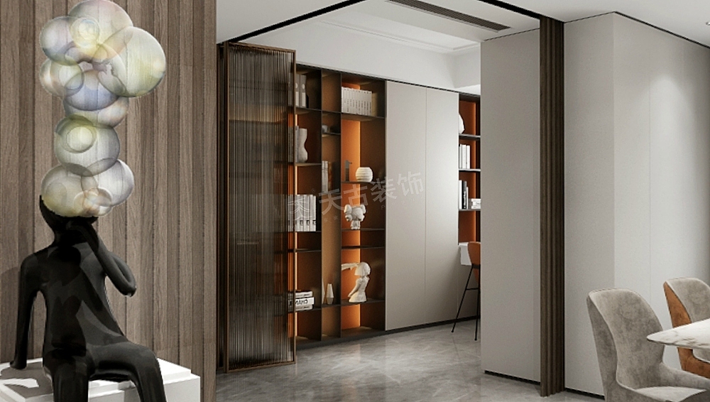 华侨城云溪别院洋房装修设计,现代轻奢风格