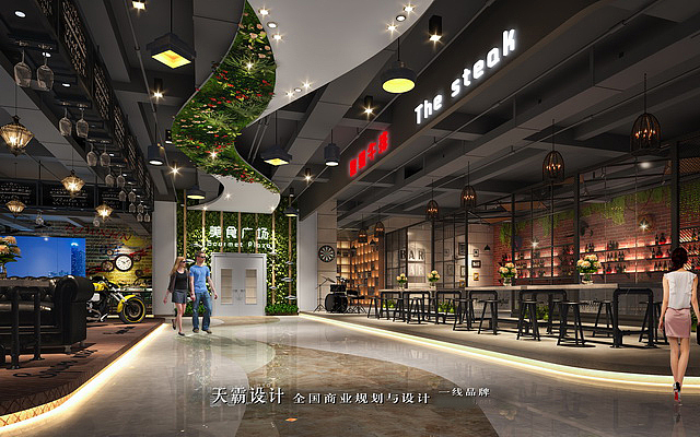 南昌美食广场设计可参考的效果图