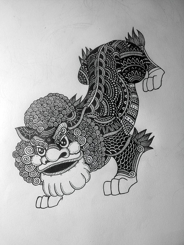 2开大画《最炫中国风》附绘制过程（图ZMTc0MjI3MDA=） - 新锐潮流插画 - 站酷设计师墩小贤原创素材 - 站酷ZCOOL
