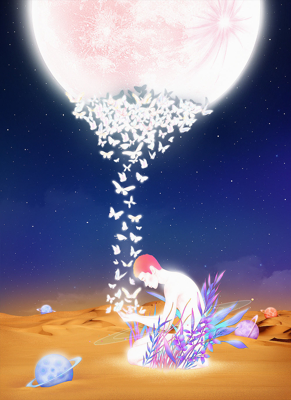 《繁花落梦》(图ZMTAzNTA0NTMy) - 商业插画 - 站酷设计师南国夏原创素材 - 站酷ZCOOL