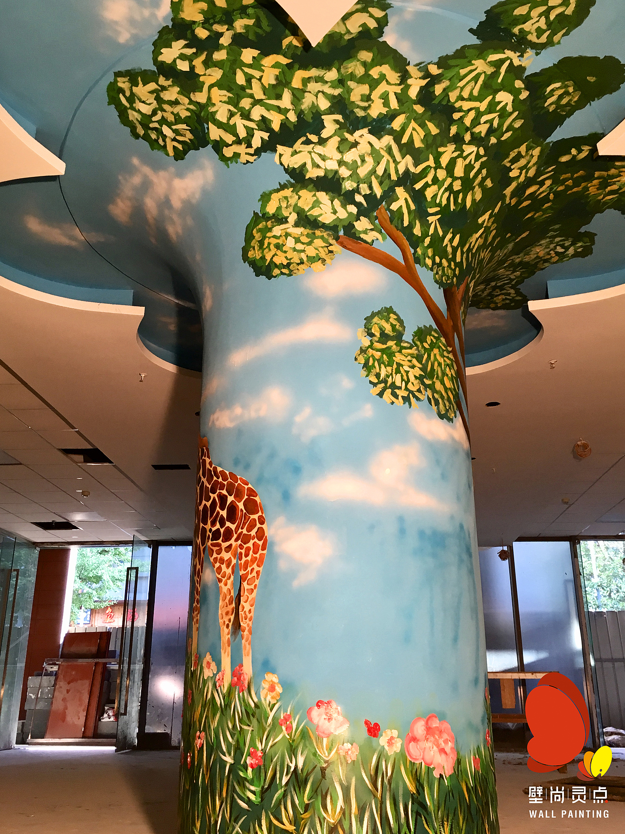 柱子手绘_壁尚手绘贵州墙绘-站酷zcool