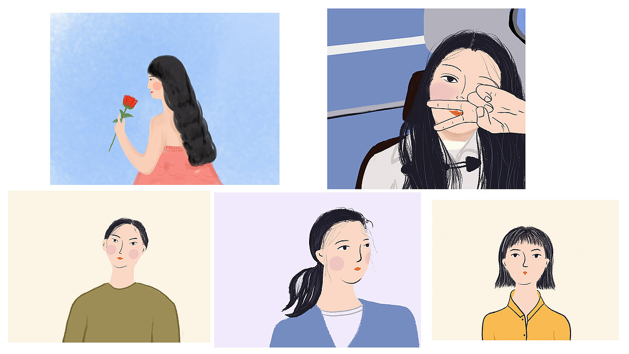 2020年临摹的一些小画（图ZMjQxNzc1NTMy） - 商业插画 - 站酷设计师李拜天气原创素材 - 站酷ZCOOL