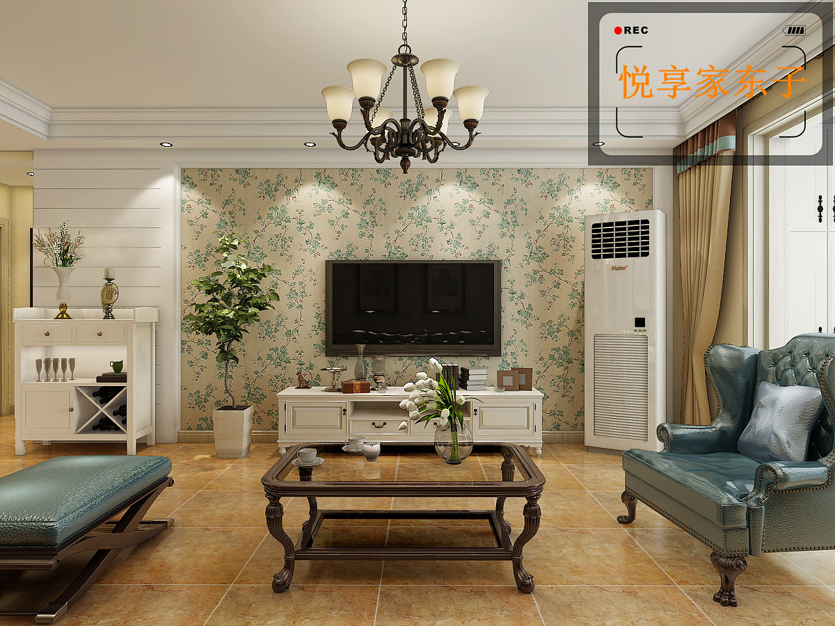 集美貌和实用性于一身的清新设计,石家庄刘先生130㎡美式三居