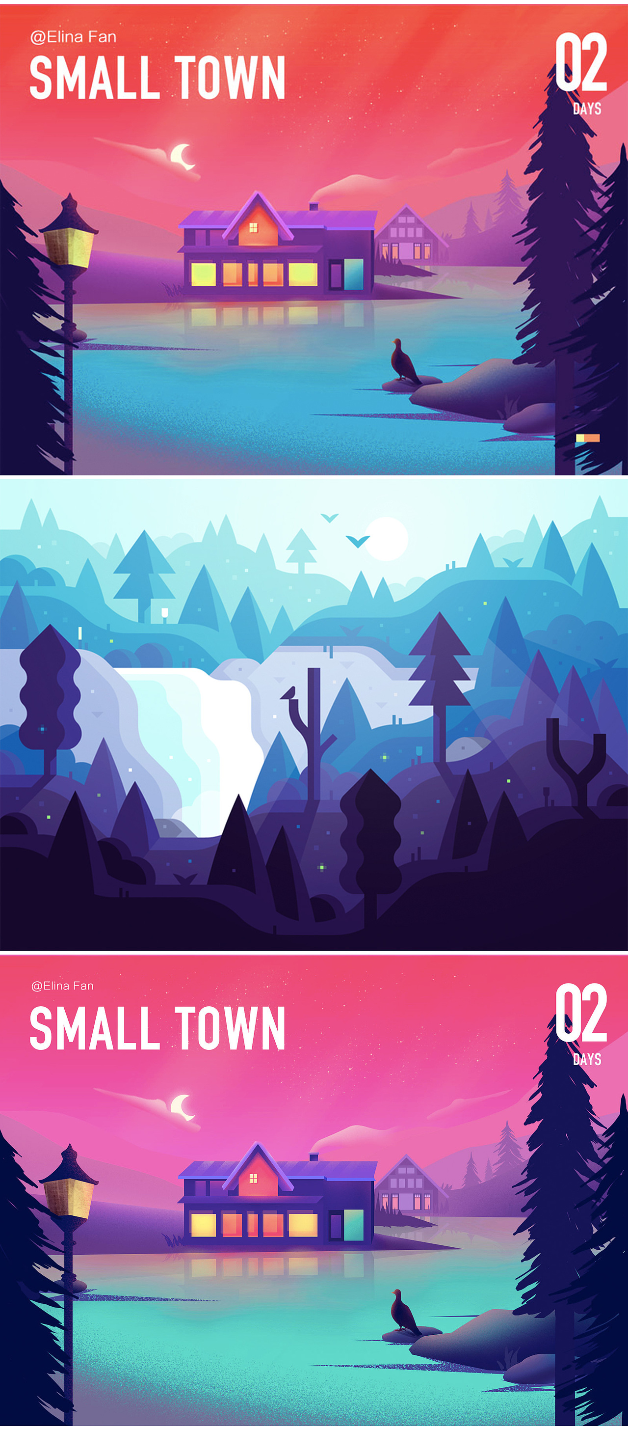 色彩插画练习（图ZMTYxNDc1NjA4） - 创作习作 - 站酷设计师古妮薇尔原创素材 - 站酷ZCOOL