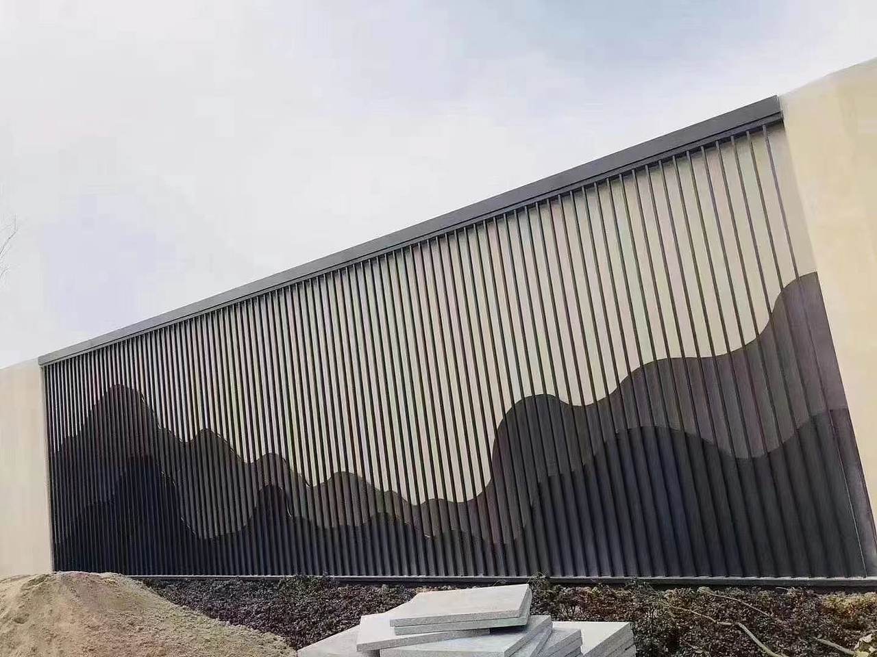 山水背景墙装饰设计案例