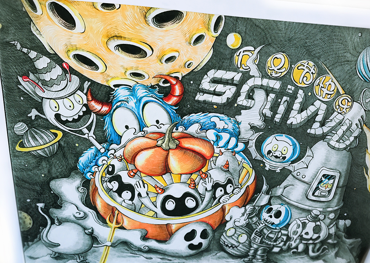 小恶魔的万圣节（图ZNjYxNzc2MDQ=） - 新锐潮流插画 - 站酷设计师庄泽松原创素材 - 站酷ZCOOL