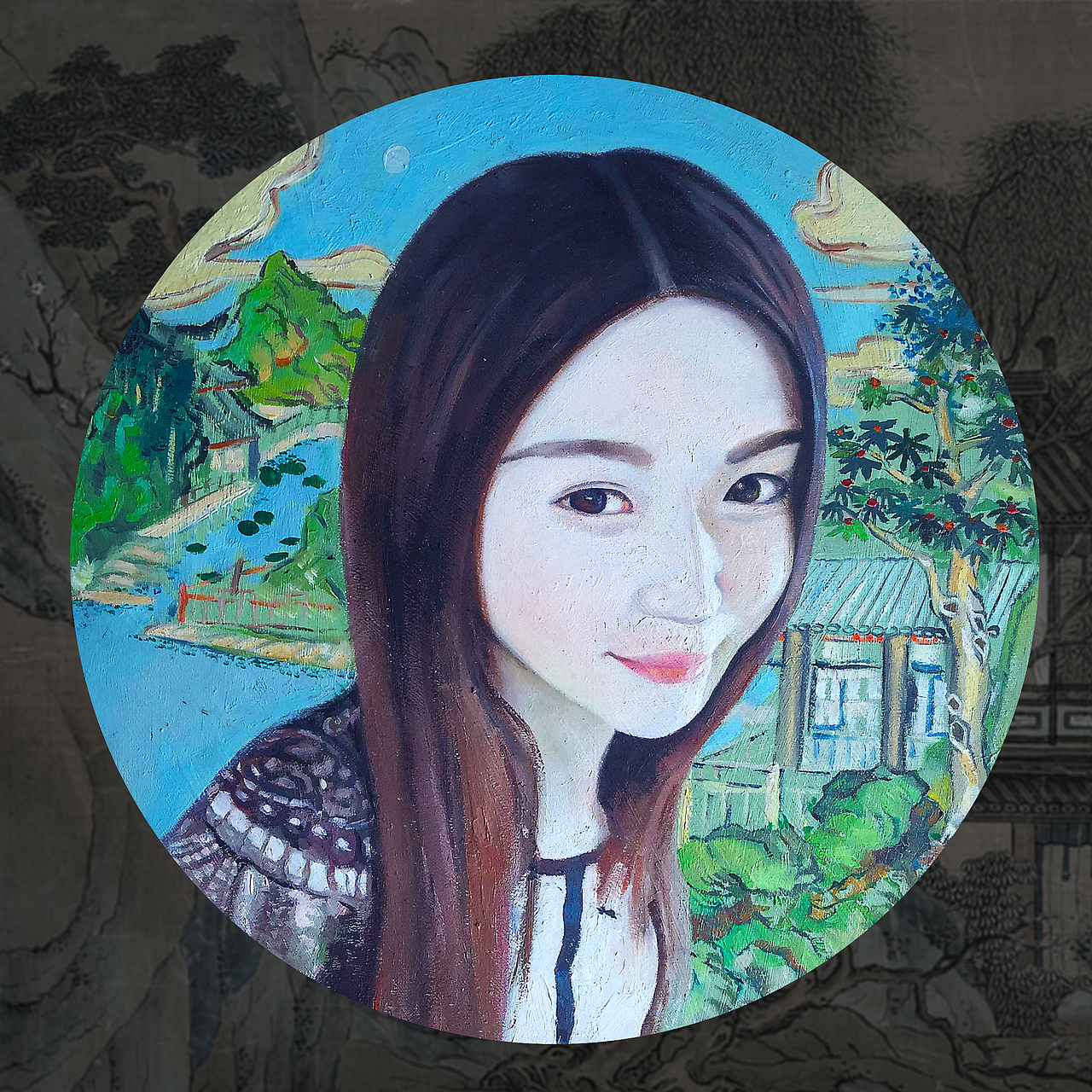 一些木片上的油画