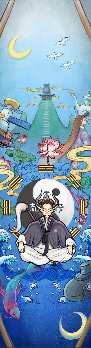 四川美术学院2012级毕业生陈放毕业设计——文化融合(图ZNTIwMDI2NzI=) - 新锐潮流插画 - 站酷设计师CHENFM原创素材 - 站酷ZCOOL