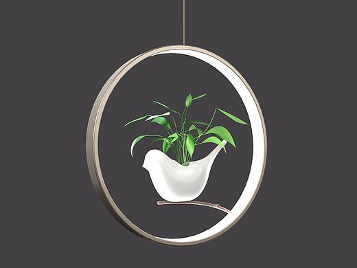 卧室氛围灯壁灯绿植灯设计（个人主页-ZMzgxNDg1ODA=） - 生活用品 - 站酷设计师蔡晓乖原创素材 - 站酷ZCOOL