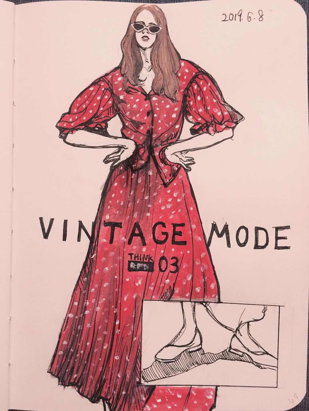 女生穿搭手绘（图ZMTYzMTk4ODky） - 休闲/流行服饰 - 站酷设计师小保子原创素材 - 站酷ZCOOL