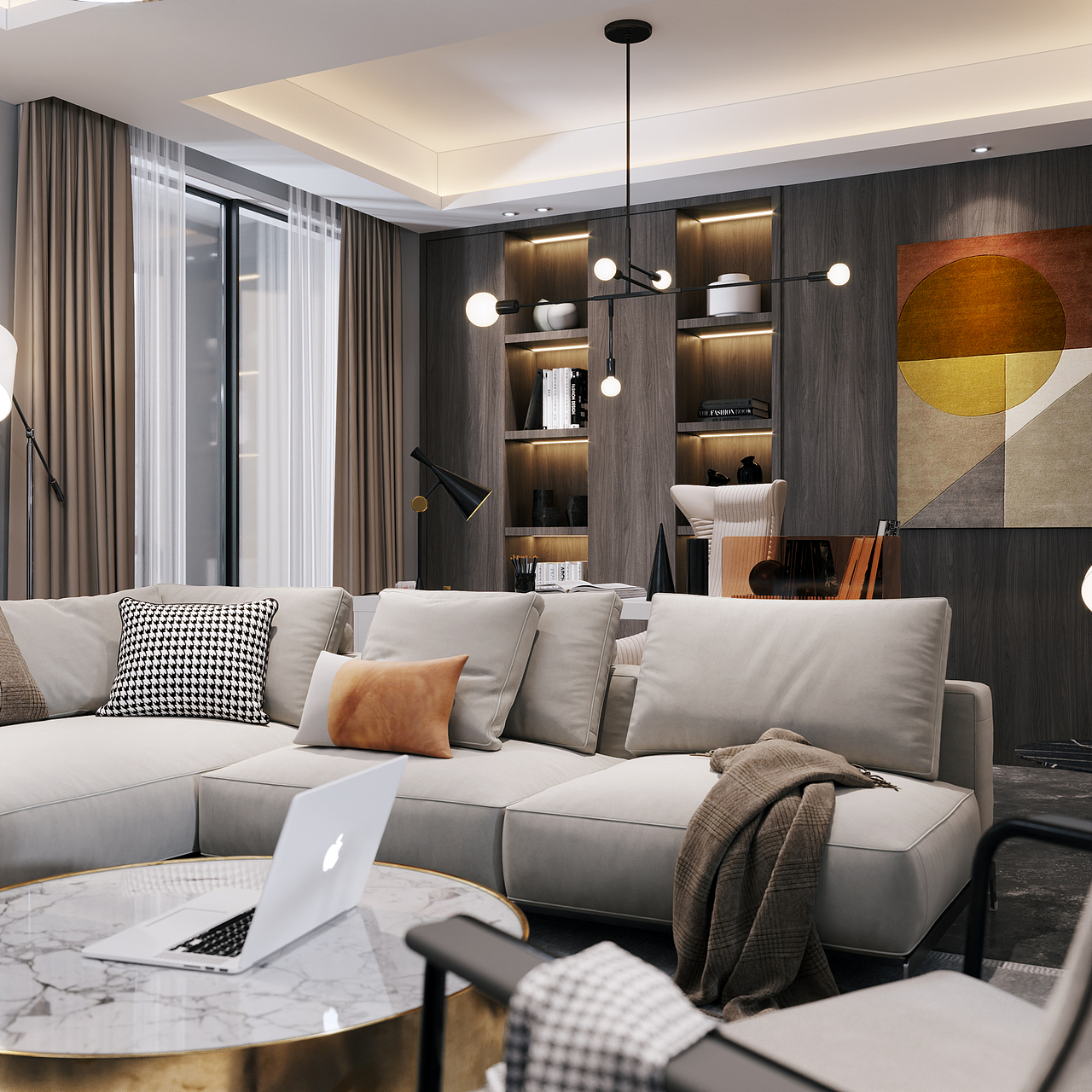 现代轻奢客厅表现CR