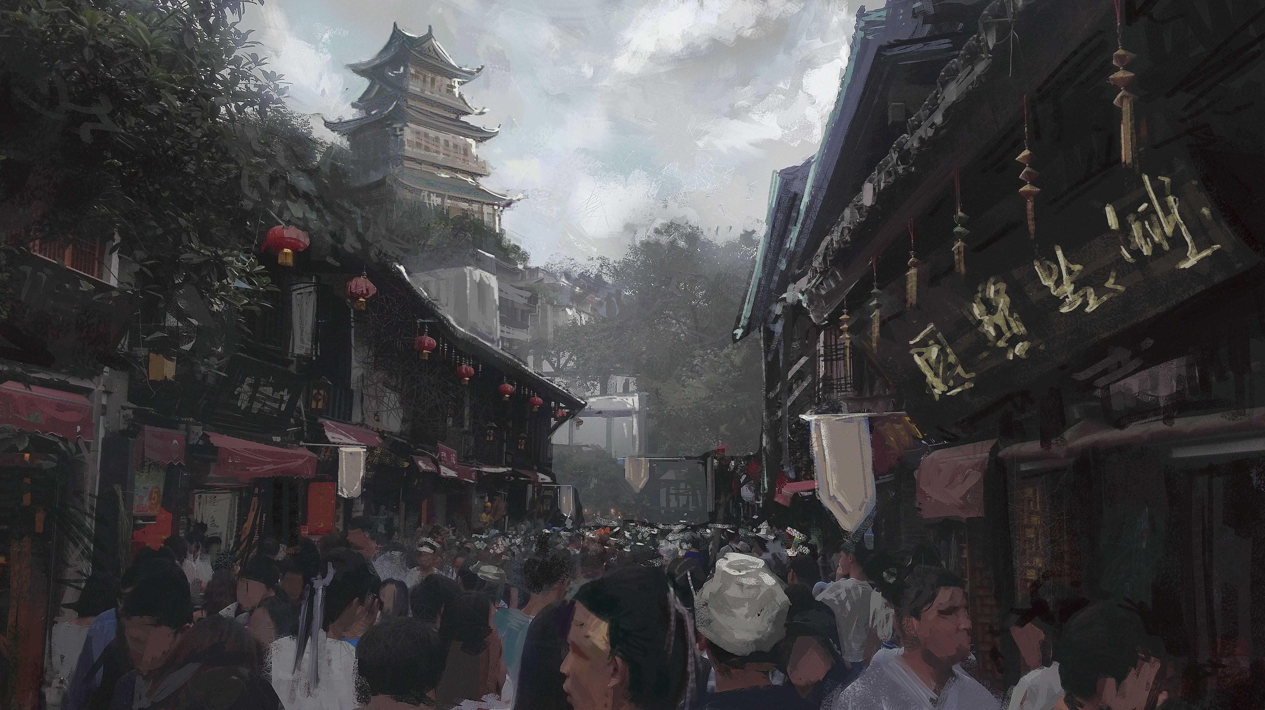 重庆磁器口|插画|概念设定|_gzh___原创作品-站酷(zcool)