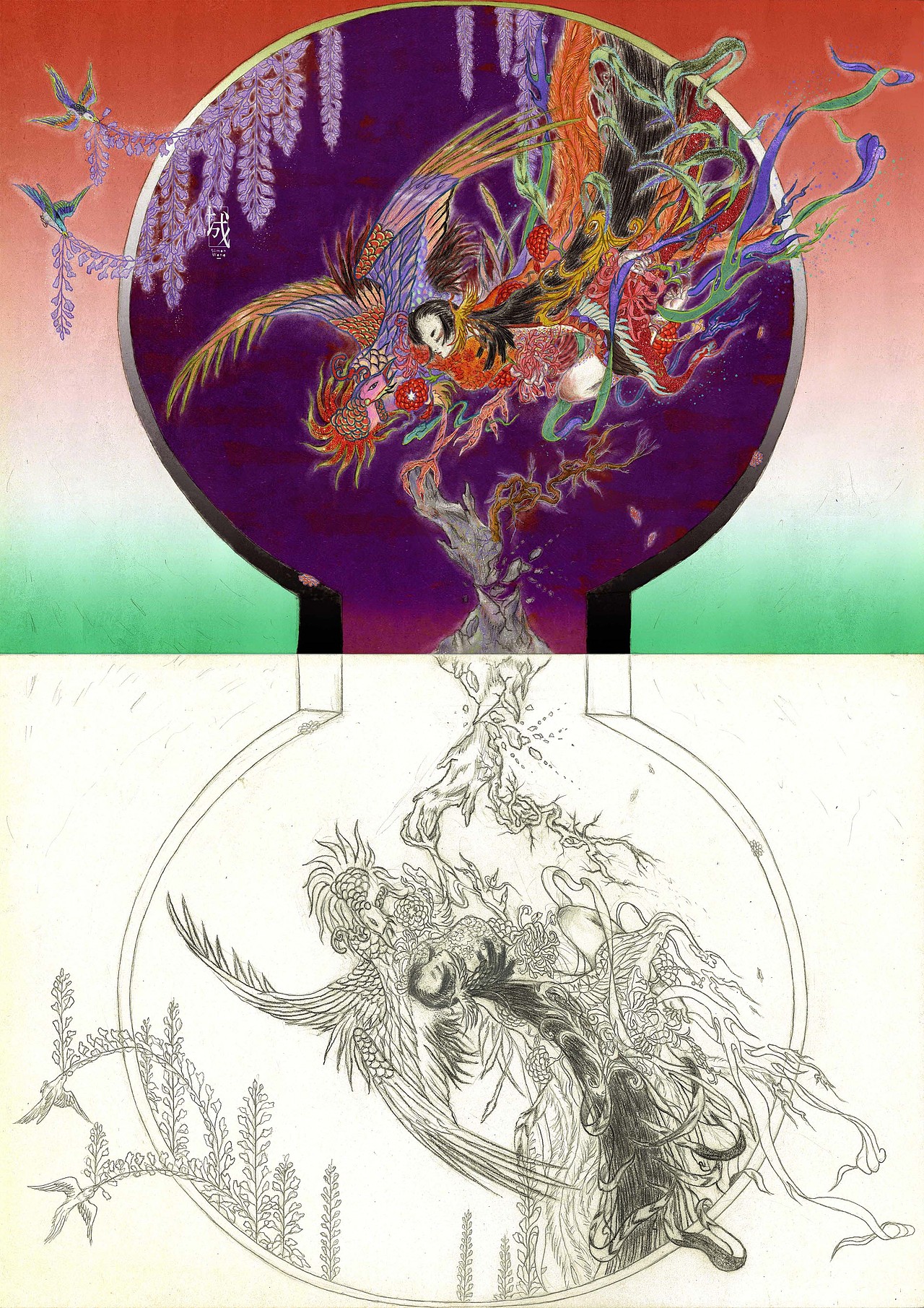 ☾☾ 落英 ☽☽ / 壹（图ZMjM1Nzk3NjU2） - 艺术插画 - 站酷设计师RebrainLab原创素材 - 站酷ZCOOL