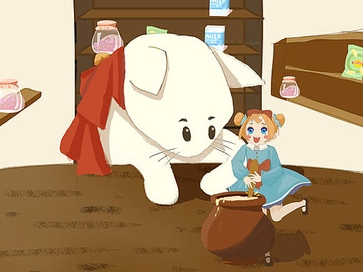 女孩和猫
