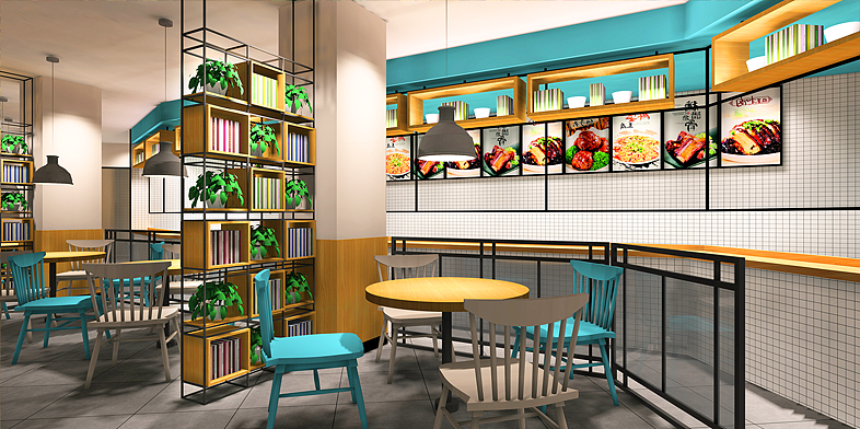 连云港餐饮设计/尚班族连锁快餐饮空间设计/品深设计