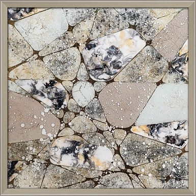 抽象意境,裂彩炫彩金箔画