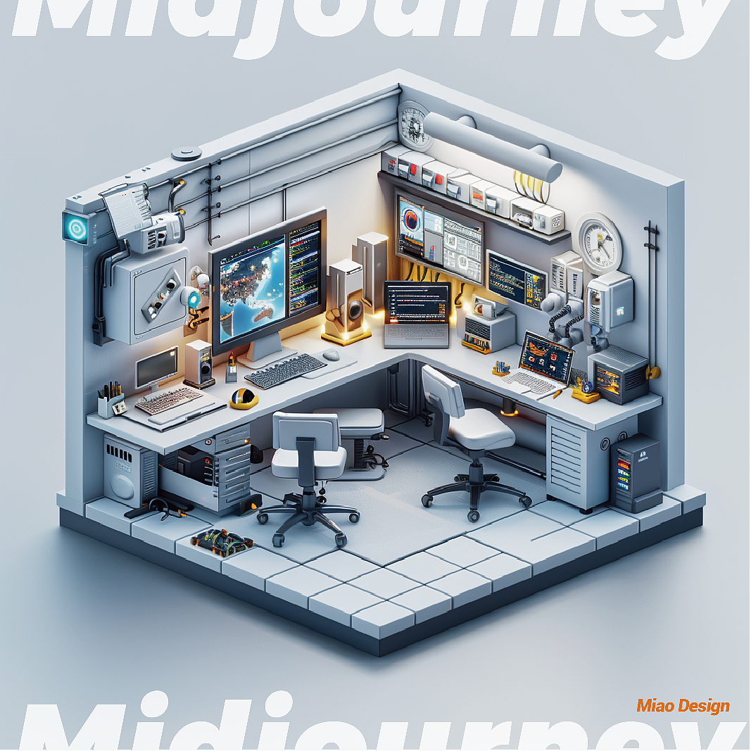 Midjourney生成3D科技插图