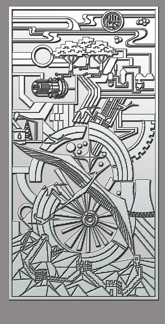 爱宝兰原创设计——企业发展浮雕案例欣赏