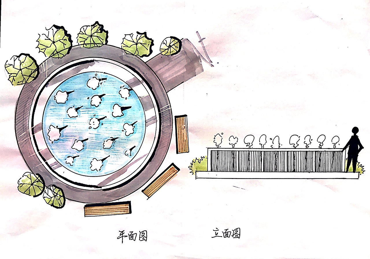 公共艺术作品手绘