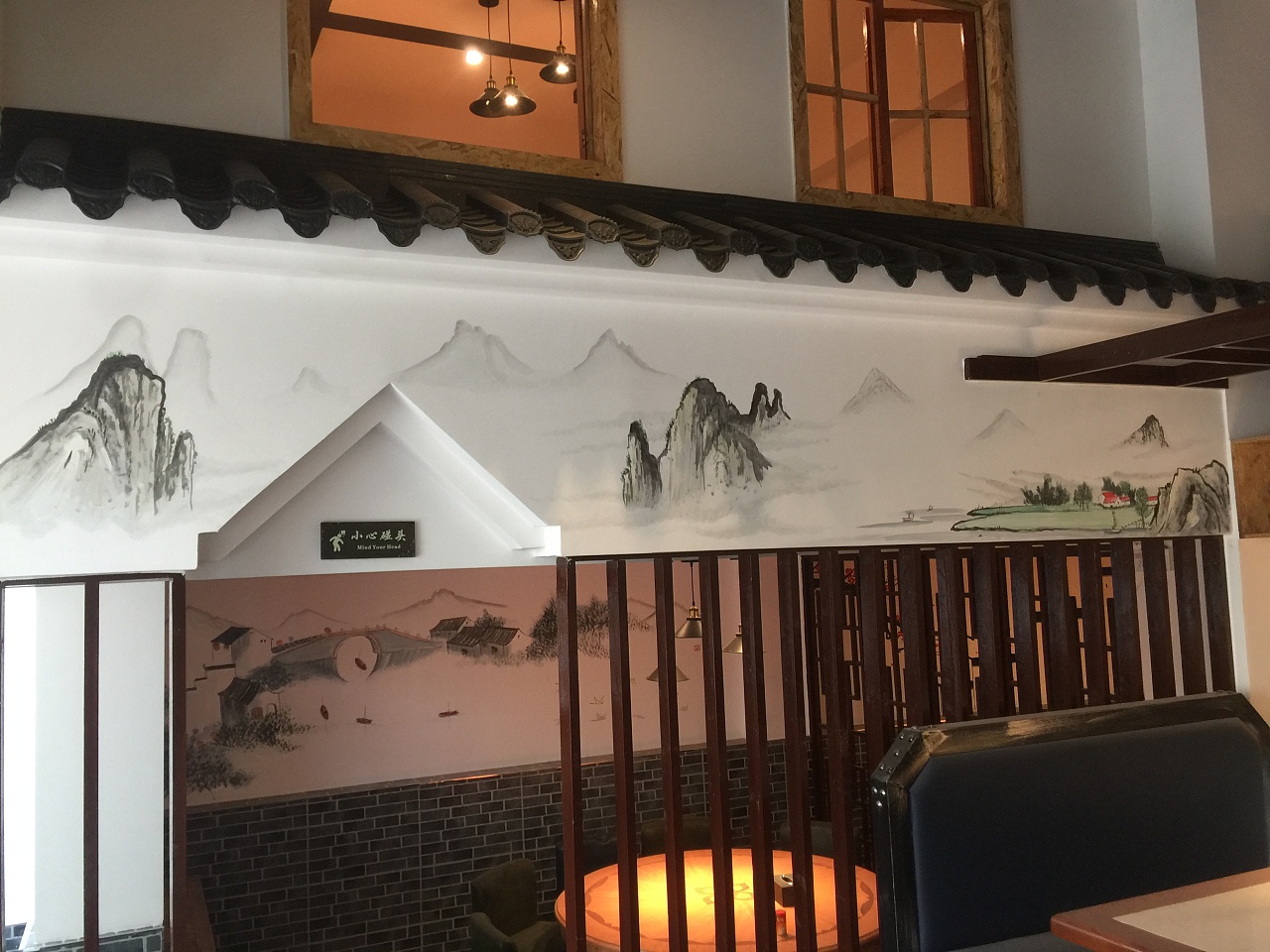 菏泽饭店餐厅墙绘彩绘手绘墙体彩绘