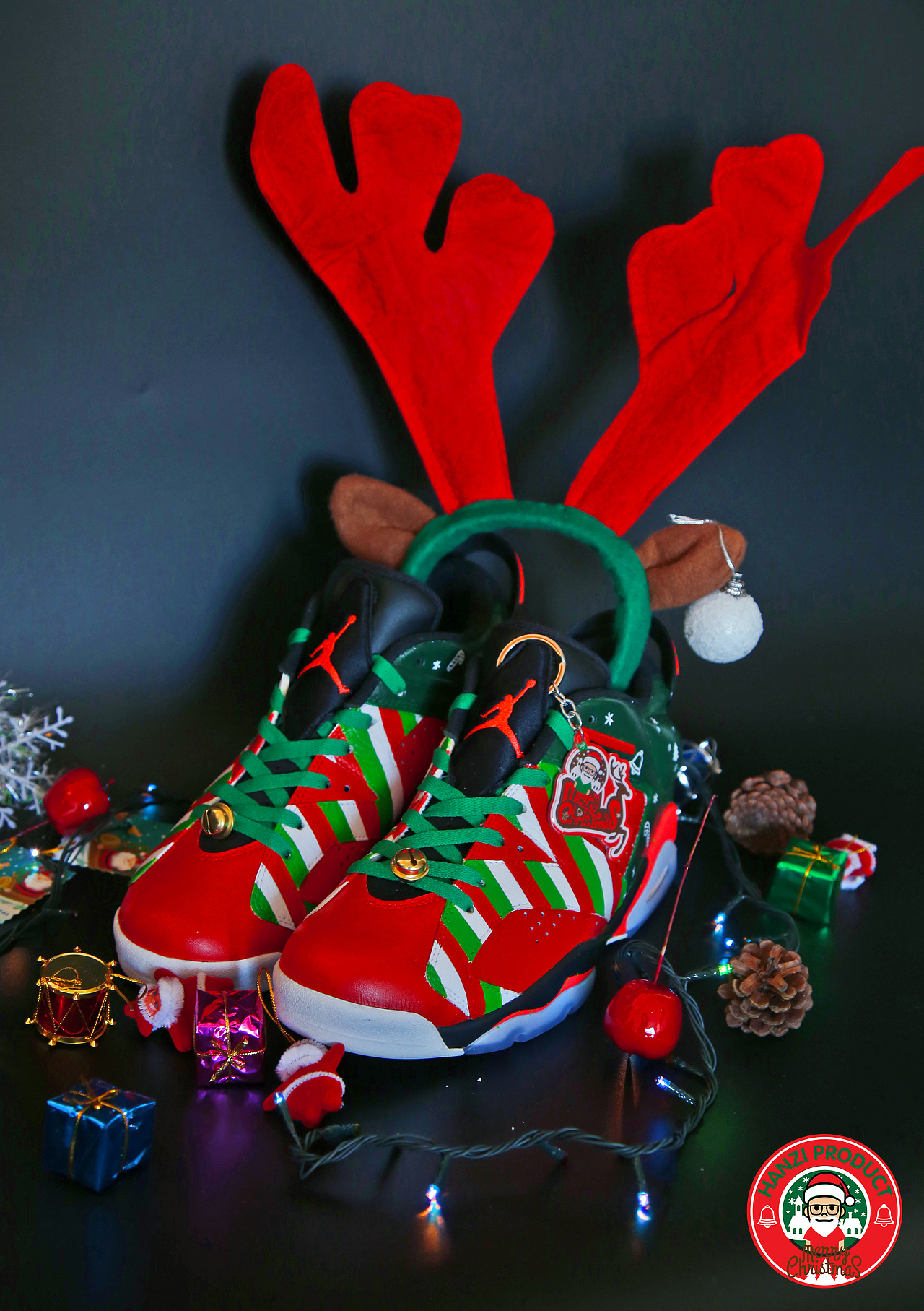 HANZI PRODUCT AIR JORDAN 6 圣诞版 球鞋定制