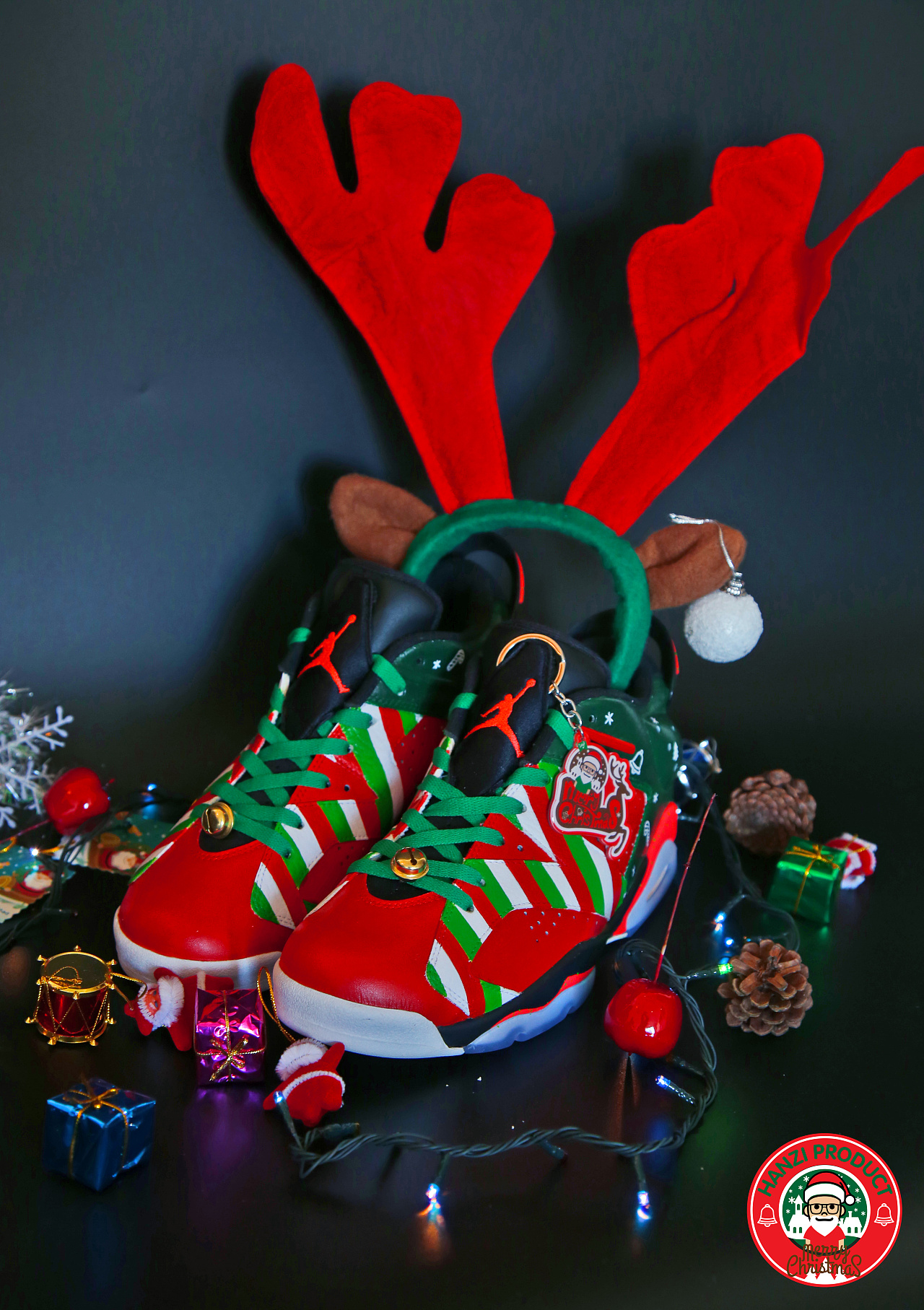 hanzi product air jordan 6 圣诞版 球鞋定制