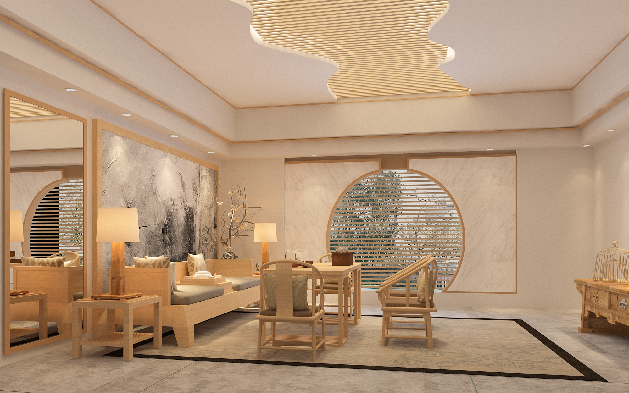 新中式|空间|室内设计|祝君工作室 - 原创作品 - 站酷 (zcool)