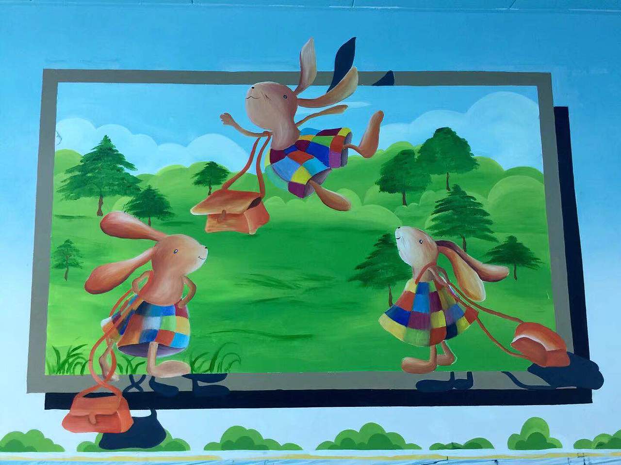 兒童房彩繪（圖ZMTE5NDc0MjI0） - 繪畫 - 站酷設(shè)計師叢林薇薇原創(chuàng)素材 - 站酷ZCOOL