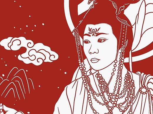 剪纸长月烬明十二神之土神