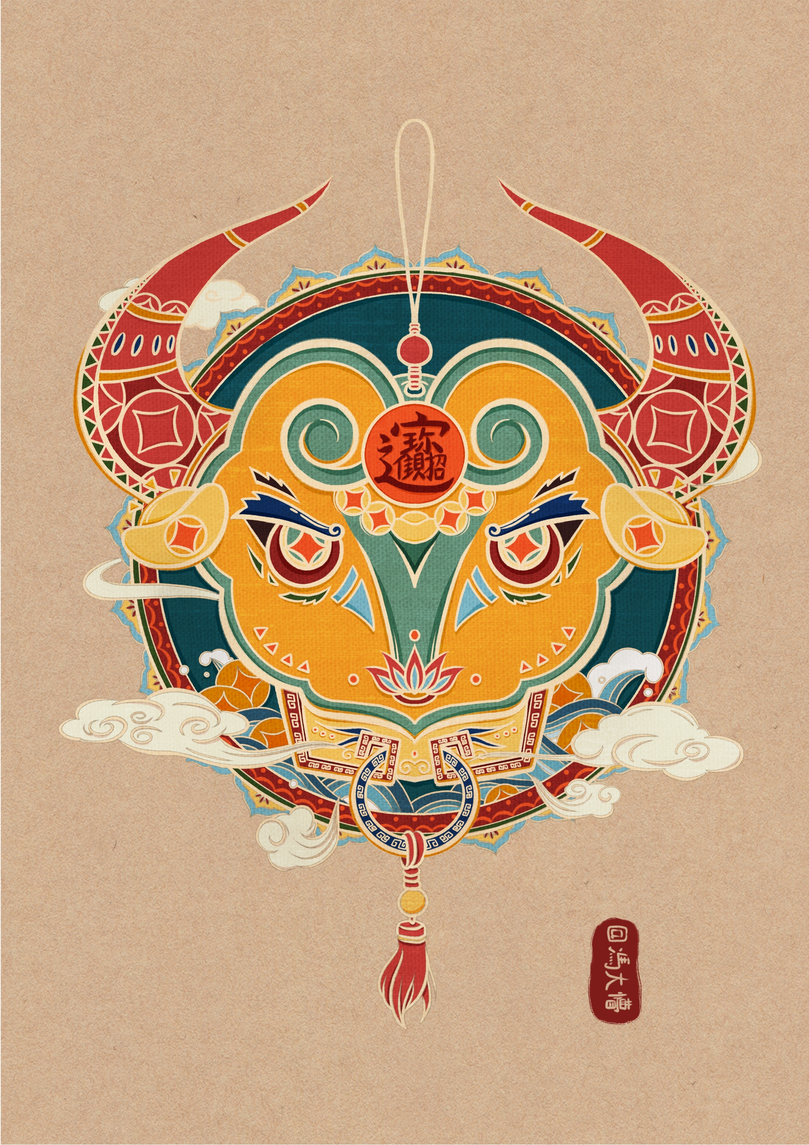 牛如意|插画|商业插画|冯大懵 - 原创作品 - 站酷 (zcool)