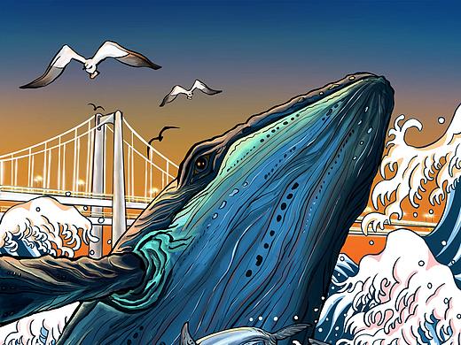 大连城市主题插画