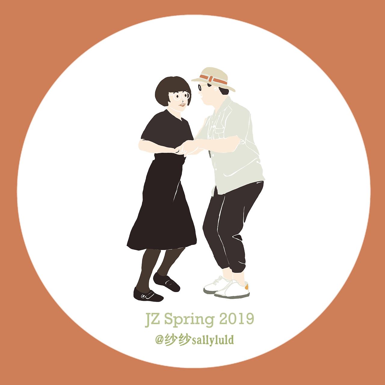 SwingDance上海摇摆（图ZMTU2ODgxODg4） - 新锐潮流插画 - 站酷设计师纱纱SallyLulu原创素材 - 站酷ZCOOL