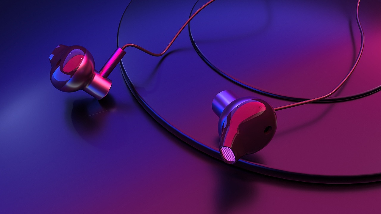 OCtane渲染器渲染,蓝牙运动无线耳机