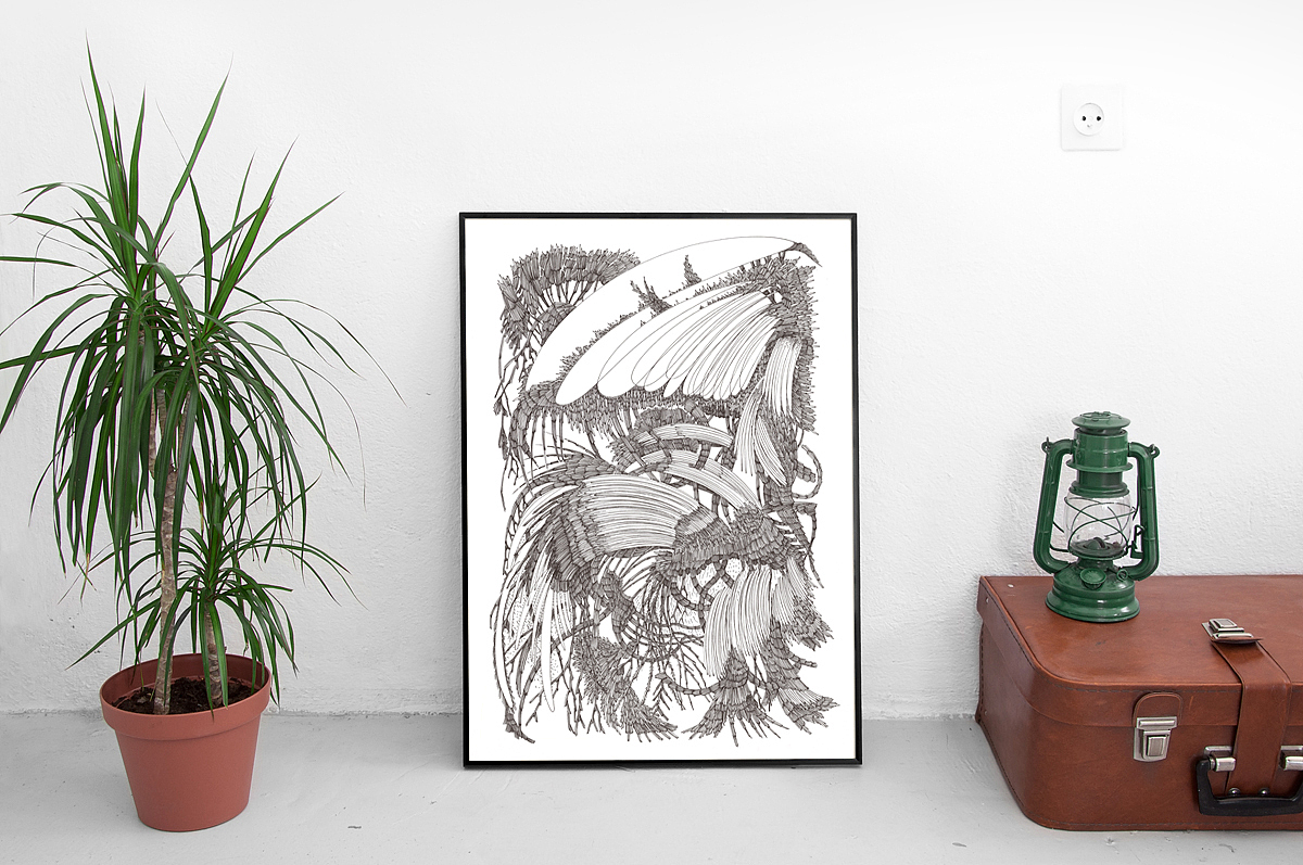 麦平《森林系列》钢笔画长卷(图ZMjA5Mzc5Mjgw) - 绘画 - 站酷设计师麦平原创素材 - 站酷ZCOOL