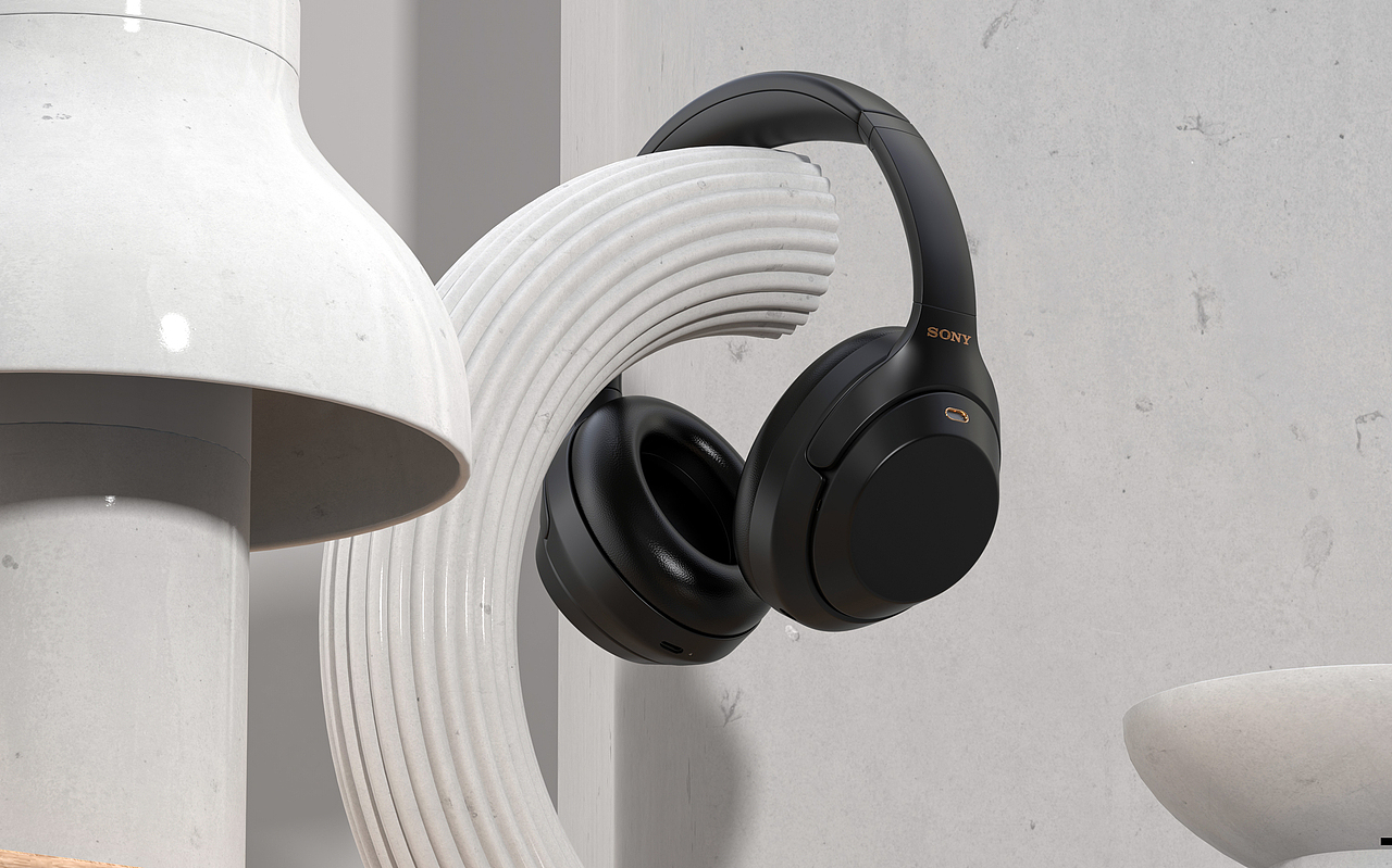 一组耳机渲染练习