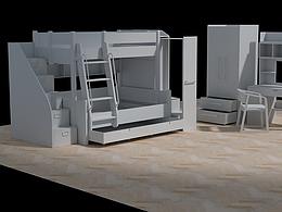 儿童房全屋套餐搭配系列组合建模练习