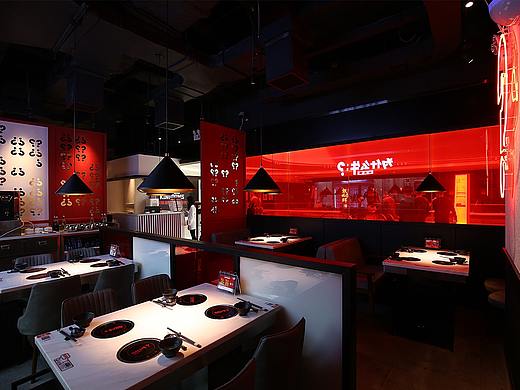 红色、霸气的牛火锅--餐饮案例 集美山田组出品