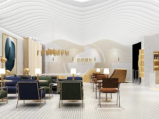 山东淄博｜现代轻奢曲线美学艺术健身房