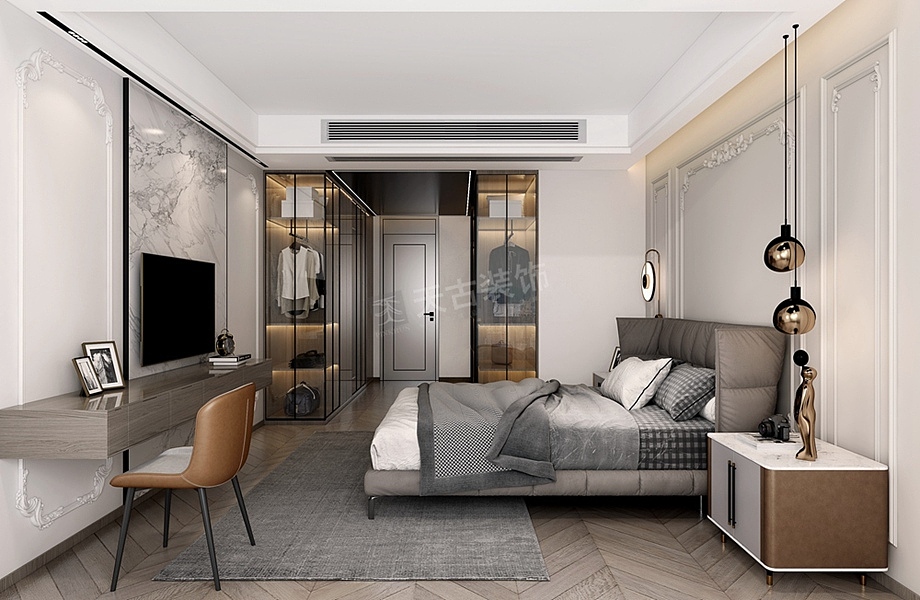 重庆铂悦澜庭装修案例,现代简约风格设计效果图