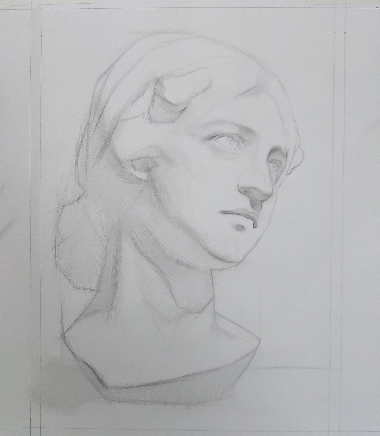 《少女》石膏头像