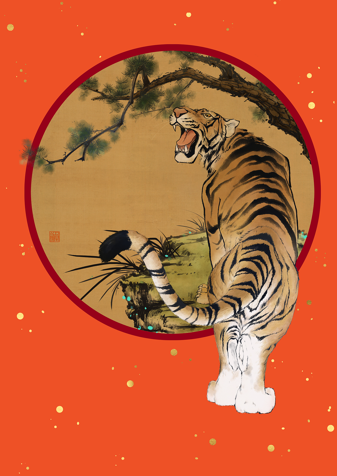 虎年吉祥（图ZMjg2Nzk4NTQw） - 艺术插画 - 站酷设计师江承剑原创素材 - 站酷ZCOOL