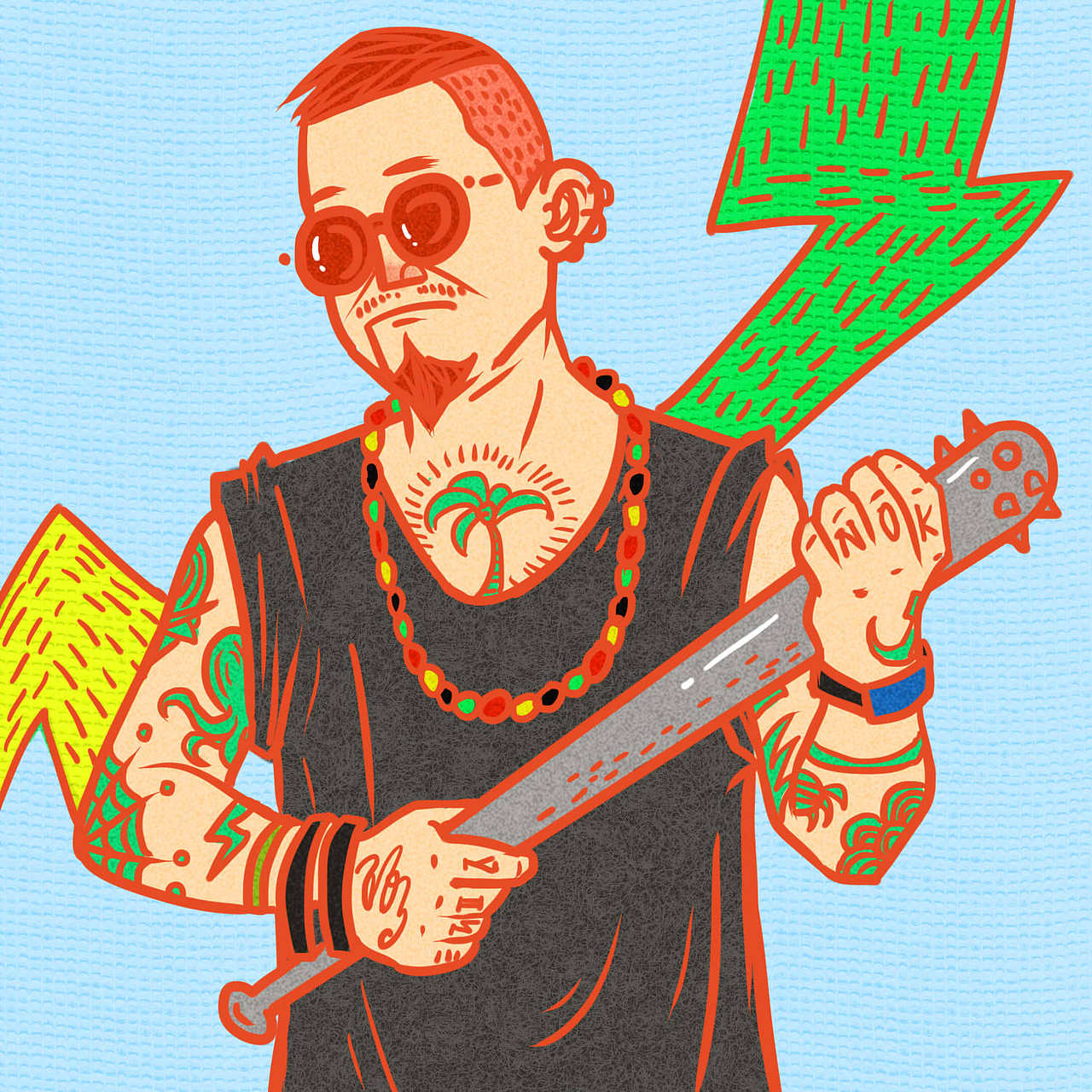 美年达滴滴画脸活动插画作品